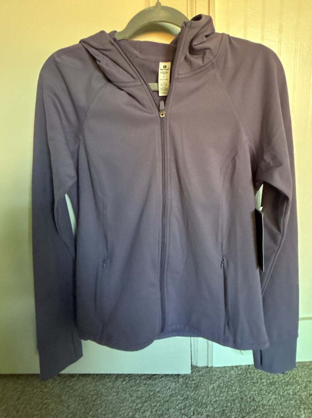 90 Degree By Reflex Polarlux Black Diamond Hooded Jacket Purple Size L